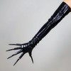 DooWay Black Fingerless Long Gloves Women Shiny Wet Look Opera