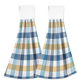 ShomTech Hanging Kitchen Towel 2 Pack – Quick Drying Table and Kitchen Linen - Dish Towels, Dish Cloths, Tea Towels and Cleaning Towels with Hanging Loop