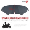 TSUNG 4.5" Smoke Round Windshield Batwing Windscreen Fit for 1996-2013