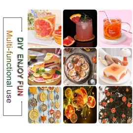 AFKCCPD Dried Grapefruit Slices, 7oz/200g Dehydrated fruit for cocktails Garnishes for Drinks, Natural No sugar added Dried Citrus Slices -Candle/Soap/Vase Fillers/Christmas Garland Indoor