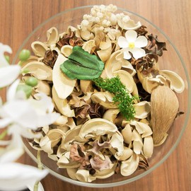 Qingbei Rina Potpourri Bags, Gardenia Scented Potpourri Bowl Filler, Vase Filler,Decorative Potpourri Dried Flower, Home Fragrance Sachet Petal, Bathroom Decor,Gift(White)