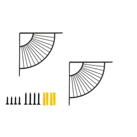 Decorative Shelf Brackets, 6 inch Metal Shelves Bracket, Wall Decor, Modern Shelving Bracket for DIY Floating Shelves, Black,2 Pcs