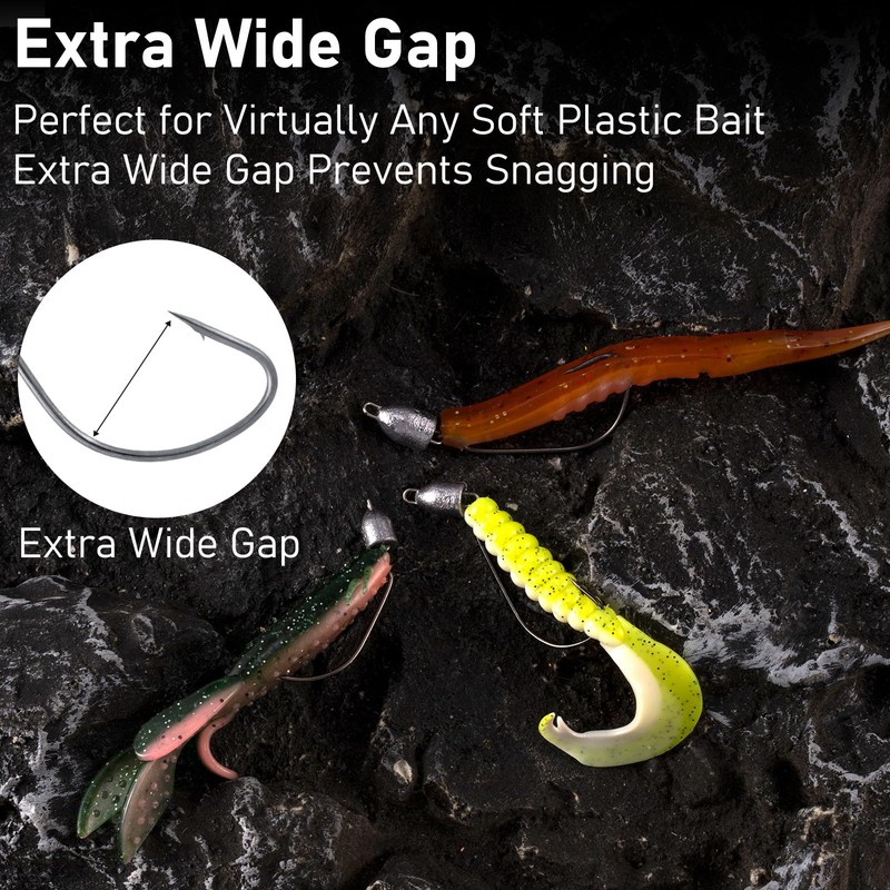 Dr.Fish 20 Pack Texas Jig Head with EWG Hooks, Swinging