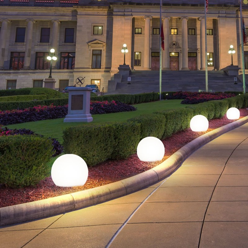 V-TAC RGB LED Ball Outdoor Lamp Garden Remote Control Yard
