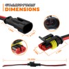 GoaMotors Waterproof 2 Pin Connector for Car Truck Boat and