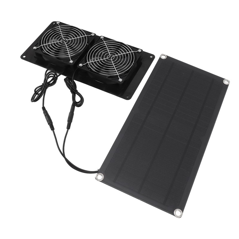 Solar Powered Exhaust Fan Professional 10W High Efficiency Double Fans