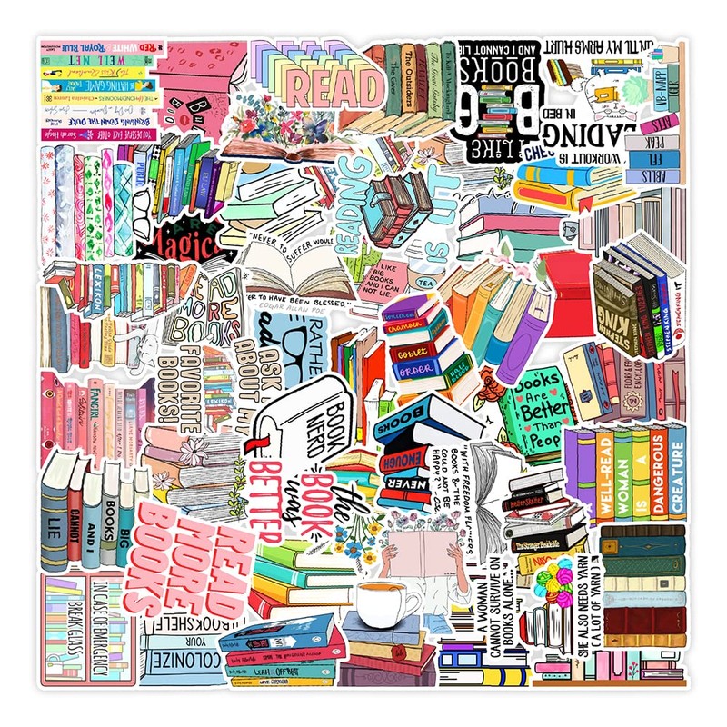 Reading Stickers 100 Pcs Books Sticker Pack for Dream Inspirational