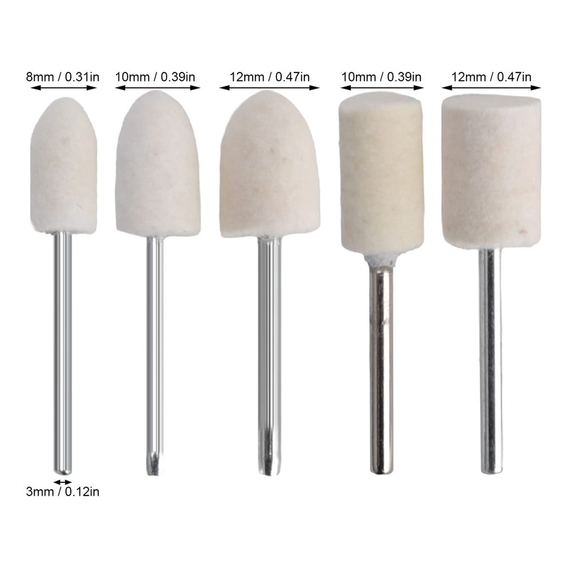 25Pcs Felt Polishing Wheel, Wool Buffing Grinding Bits Grinder Head