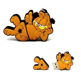 2.0 Garfield Orange Cat Laying Down Thumbs Up 16GB USB External Hard Drive Flash Thumb Drive Storage Device Cute Novelty Memory Stick U Disk Cartoon
