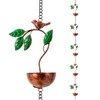 dreamysoul Rain Chains for Outside, Leaves and Bird Decorative Rain