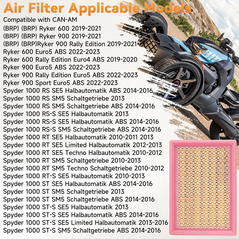 AP8104329 Air Filter for CAN-AM(BRP) Ryker 600 900 Rally Edition,1