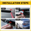 GTINTHEBOX Clear Lens White LED Rear Side Marker Lights for