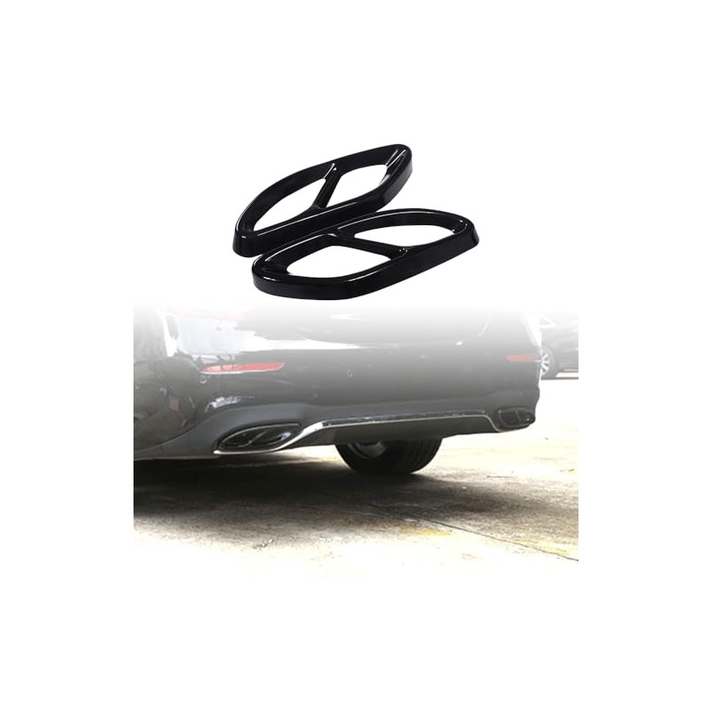 Mkptopia Rear Bumper Exhaust Trim Cover Compatible with Be-nz A