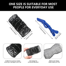 CONEHOY 24 Pcs Vintage Brush Rollers with Picks Wire Mesh Rollers Medium Flexible Locking Pins for Women Effortless Small Curls Hair (Black, 2.5 x 1.4 Inch)