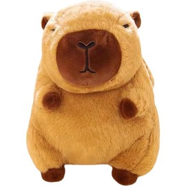 Hgplvxj Capybara Stuffed Animal, Cute Capybara Plush Toy Birthday for Kids (9Inch, Dark-brown)
