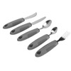 5pcs Special Supplies Adaptive Utensils Stainless Steel Rubber Handle Elderly