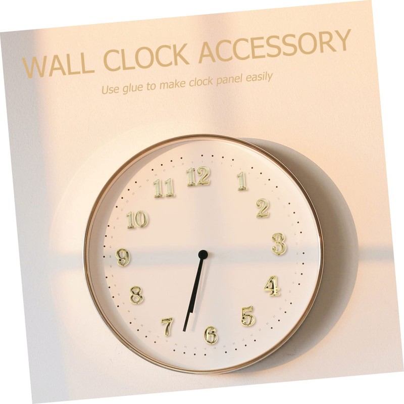Tofficu 6pcs DIY Clock Numerals Arabic Roman Numbers for Wall