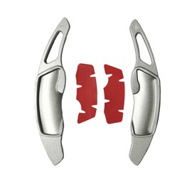 KEALAS 2pcs Aluminum Alloy Steering Wheel Paddle Shifter Extension Kit for Subaru Forester Impreza WRX Legacy Outback XV Crosstrek Ascent BRZ (Silver)