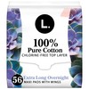 L. Extra Long Maxi Pads for Women, Overnight Absorbency, Organic