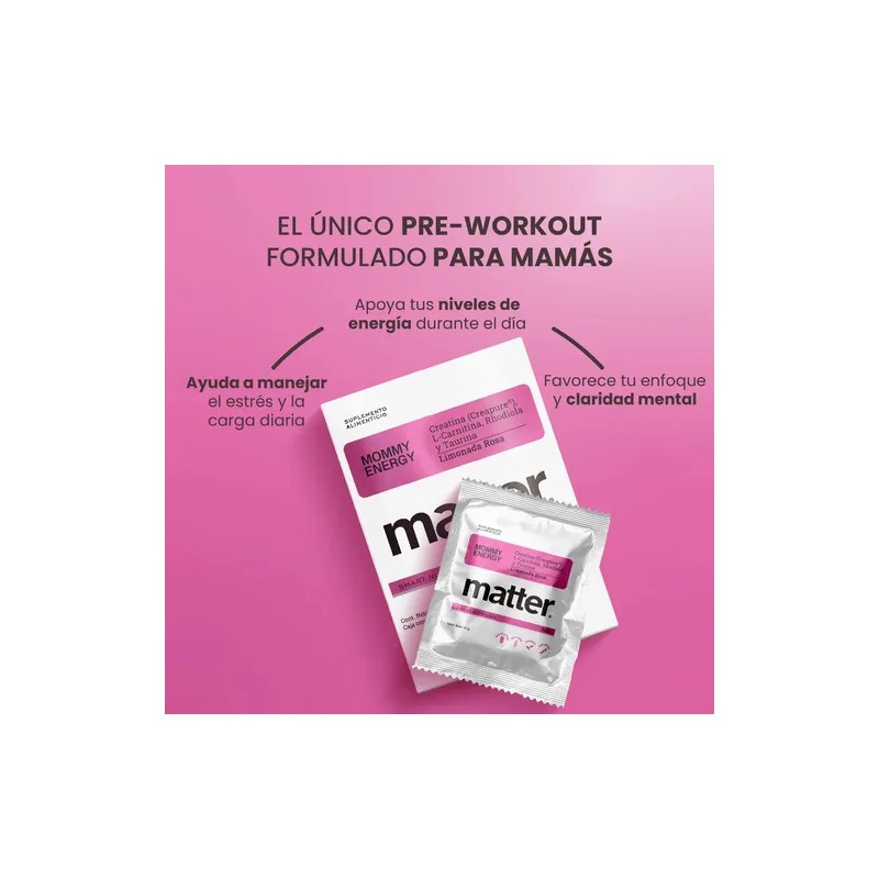 Creatina Matter Smart Nutrients Mommy Energy, en Polvo para Mujer,