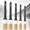 Car Detailing Brush Set, 5-Piece Boar Hair Car Cleaning Brushes