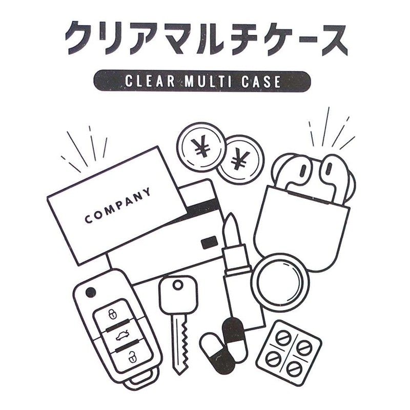 Sanrio Sanrio0083 Clear Multi Case, SS Size, Friends, Small Items,