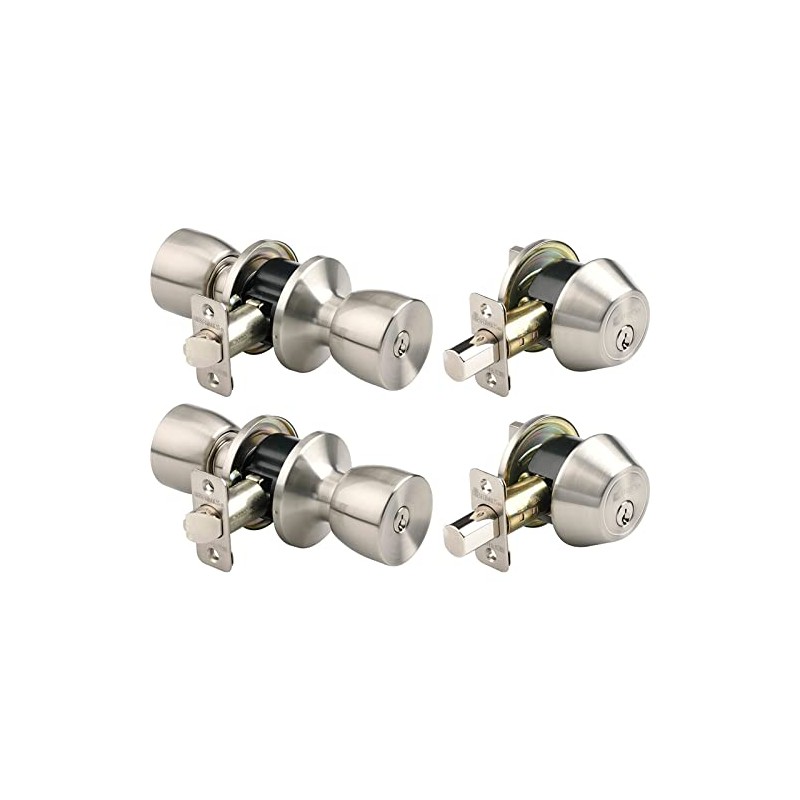 BRINKS - Bell Style Keyed Entry Door Knob and Single