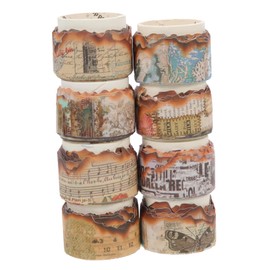 Operitacx 8 Rolls Pocket Decorative Stickers Album Dot Cute Stickers Scrapbook Tape Nail Stickers Party Supplies Wrapper Stickers Retro Themed Stickers Paper