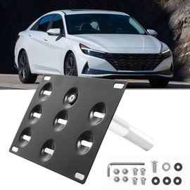 (A) Front Bumper Tow Hook License Plate Relocator for Elantra & Elantra N Tag Holder Enhance Performance for Intercooler (OE Part #09147-3M000) Road Legal