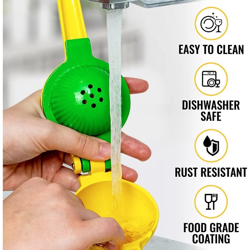 Buy-Simplicity® 2 in 1 Metal Lemon Squeezer | Built-in Strainer