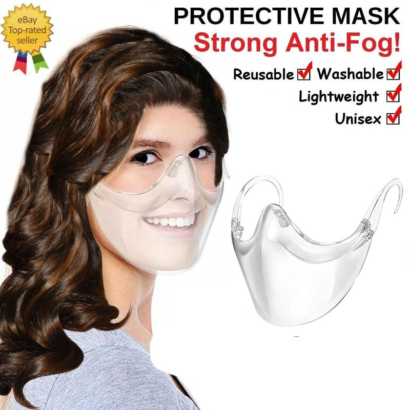Generic Durable Mask Face Shield Combination PC Reusable Clear Face