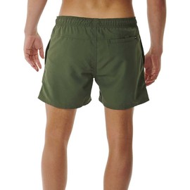 RIP CURL Mens Offset 15" Volley Sailing Boating Watersports Shorts - Dark Olive - Composition: 100% Polyester