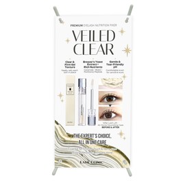 [Bora Medicos] Lash Clinic Veiled Clear Mini Banner (Includes Holder) Korean Banner / [보라메디코스] 래쉬클리닉 베일드클리어 미니배너 (거치대포함) 국문배너