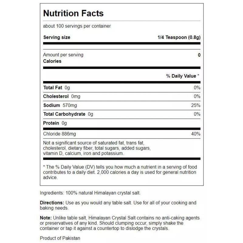 Swanson Pink Himalayan Crystal Salt 5.29 oz Salt