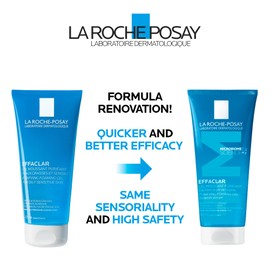 La Roche-Posay La Roche-Posay Face Wash Gel Cleanser, Effaclar Gentle Purifying Foaming Gel for Oily and Sensitive Acne-Prone Skin. Alcohol-free, Soap-Free, Paraben-free, Non-Comedogenic. 200mL