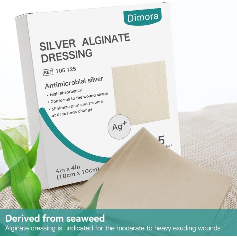 Dimora Upgrade Silver Calcium Alginate Wound Dressing -Antibacterial Non Stick