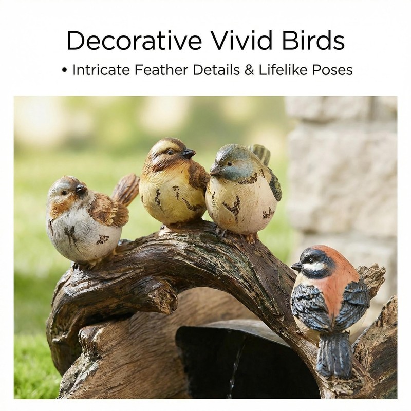Bird Gutter Downspout Statue Splash Block Outdoor Garden Decoration, 11.4”