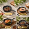 Cptoion 4 Pack Cast Iron Skillet, Small