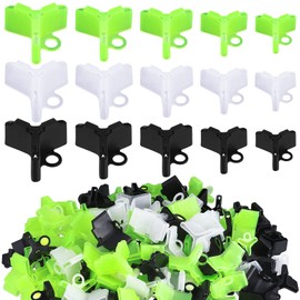 Leitee 300 Pcs Fishing Hook Bonnets Assorted Sizes Treble Hook Covers Fishing Hook Protector Guard Hook Safety Cap Protector, 5 Sizes (Black, Green, White)