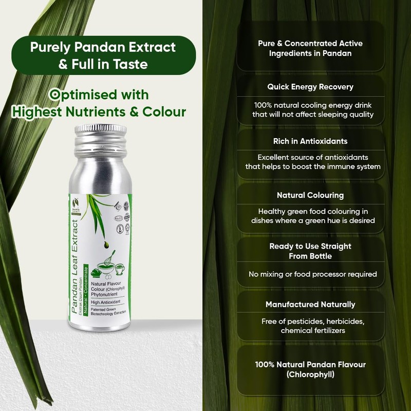 Pandan Extract Liquid Concentrate | No Artificial Additives, No Sugar