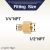 LTWFITTING Brass Pipe 1/2" Female x 1/4" Male NPT Adapter