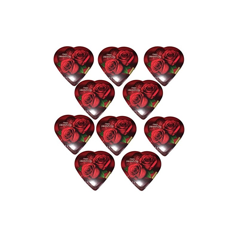 Valentine Rose Heart Shaped Chocolate Gift Box 2 oz (Pack