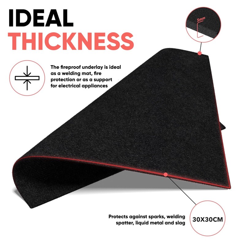 Fireproof Underlay 30 x 30 cm - Heat Protection Mat