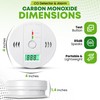 3 Pack Portable Carbon Monoxide Detectors, CO Gas Detector Alarm