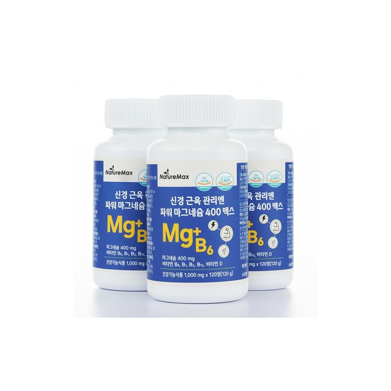 NatureMax Power Magnesium 400 Max 1,000mg for Nerve and Muscle