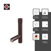INEFA Rain collector for downpipe, PVC DN 75 dark brown,