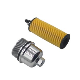 AMCC Aluminum Oil Filter Housing Cap & Oil Filter Compatible With Jeep Ram Dodge Chrysler 3.6L V6 Engine 2014-2023 Replaces: 917-190 68191349AC 68191350AA (68191350AAL)