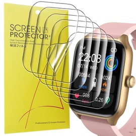 Blueshaweu Screen Protector Compatible with Souyie Smartwatch 1.96 Inch T19 Pro, HD Clear Flexible TPU Screen Protector [Pack of 6] for Souyie T19 Pro Smartwatch (Transparent)