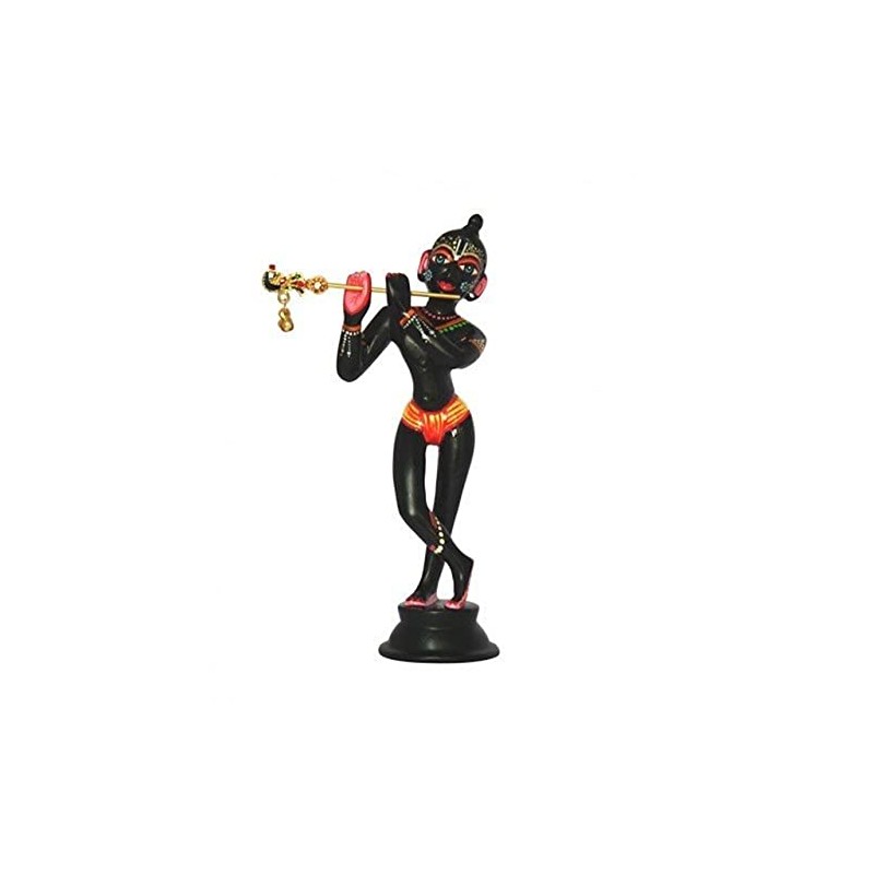 Vrindavan Shopi Brass Ashta Dhatu Lord Krishna Idol (Black, 4