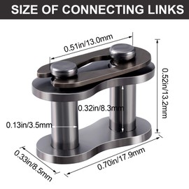 PAGOW 20pcs #35 Chain Master Link Roller, Steel Alloy Heavy Duty Connector for Bike Bicycle Mini Karting Pit ATV Scooter Baja Doodle Bug Motovox Harbor Freight Predator 212cc Go Kart Cart